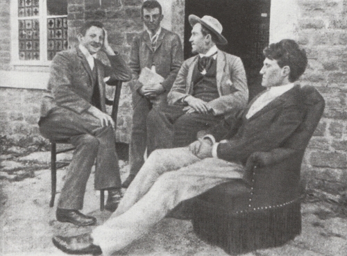 Léon Paschal,  Edmond Rassenfosse, Paul Gérardy et Stefan George à Tilff en 1892.jpg